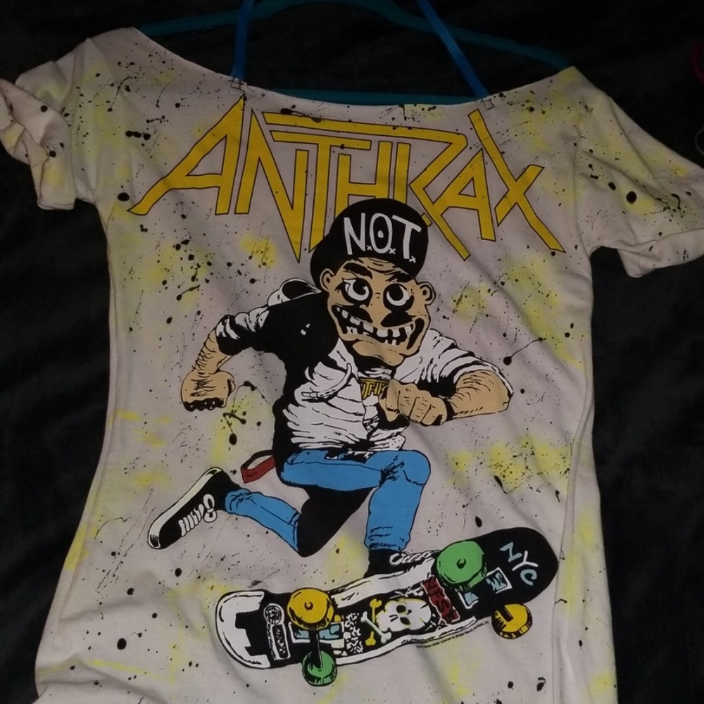 Custom anthrax shirt juniors